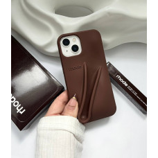 Шоколадний чехол rhode Espresso без блеска для губ на iPhone 14
